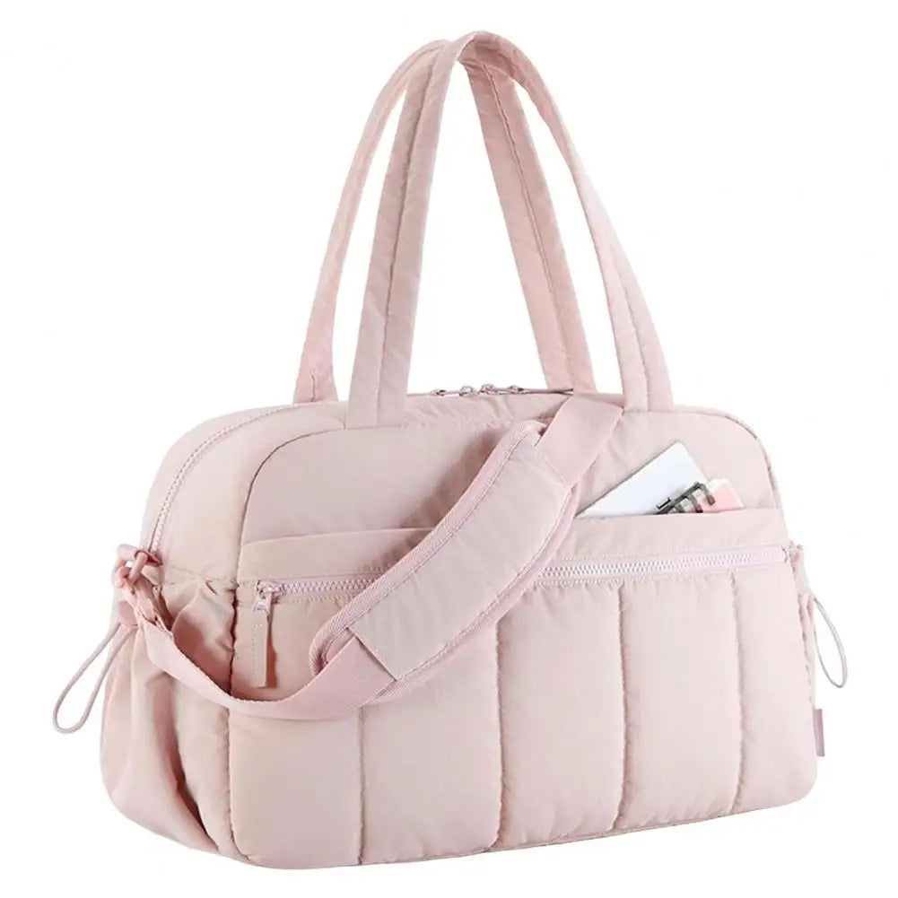 Travel Handbag with Large Waterproof PVC Pocket for Wet and Dry Separation Storage Gym Bag 5 Exterior Pockets Carry-On Bag