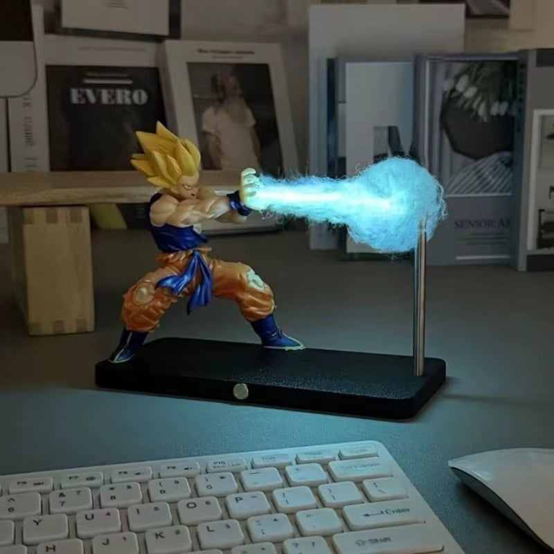 Lámpara de luz Dragon Ball Son Goku, modelo Kakarotto Kamehameha Wave, adorno magnético, figura de acción de anime, regalo coleccionable