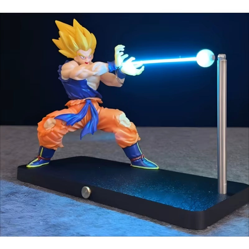 Lámpara de luz Dragon Ball Son Goku, modelo Kakarotto Kamehameha Wave, adorno magnético, figura de acción de anime, regalo coleccionable