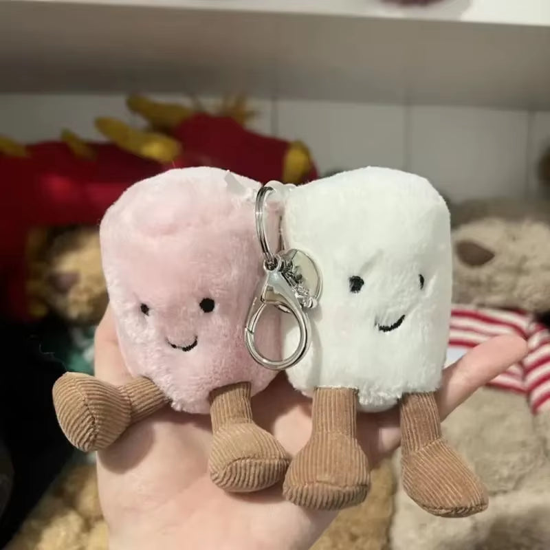 Plush Cotton Cat Candy Two Tone Cute Soft Two Tone Keychain Bag Pendant Plush Accessories Doll Car Pendant Holiday Gift