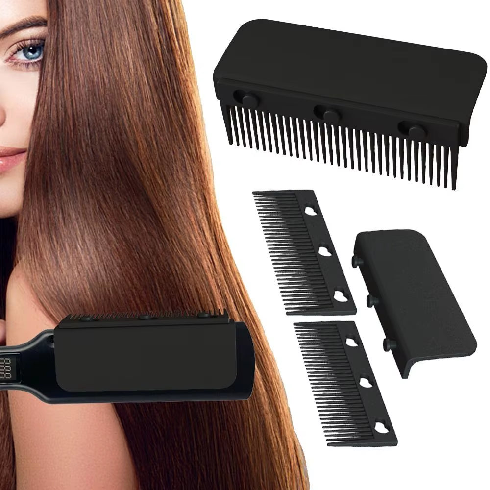 Hair Straightener Comb V Type Attachment for Hair Flat Iron Durable Barber Hair Styling Tool Compact Nylon Straightening Comb
