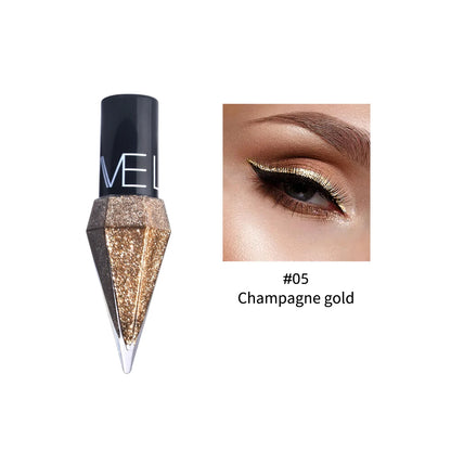 Pearlescent Diamond Gold Liquid Eyeshadow Eyeliner Stick Waterproof Glitter Sequins Rose Gold White Eyeliner Pen Korean Makeup