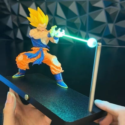 Lámpara de luz Dragon Ball Son Goku, modelo Kakarotto Kamehameha Wave, adorno magnético, figura de acción de anime, regalo coleccionable