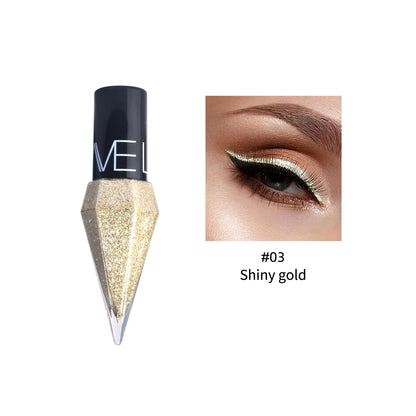Pearlescent Diamond Gold Liquid Eyeshadow Eyeliner Stick Waterproof Glitter Sequins Rose Gold White Eyeliner Pen Korean Makeup