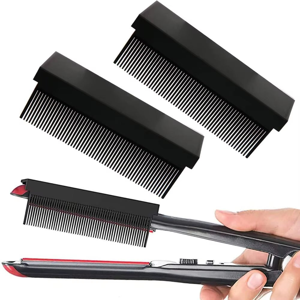 Hair Straightener Comb V Type Attachment for Hair Flat Iron Durable Barber Hair Styling Tool Compact Nylon Straightening Comb